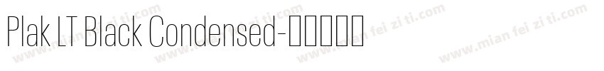 Plak LT Black Condensed字体转换